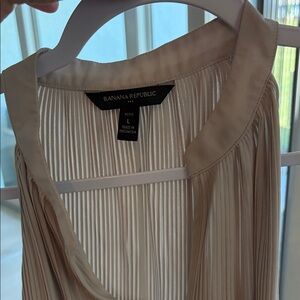 Banana Republic Beige Pleated Top